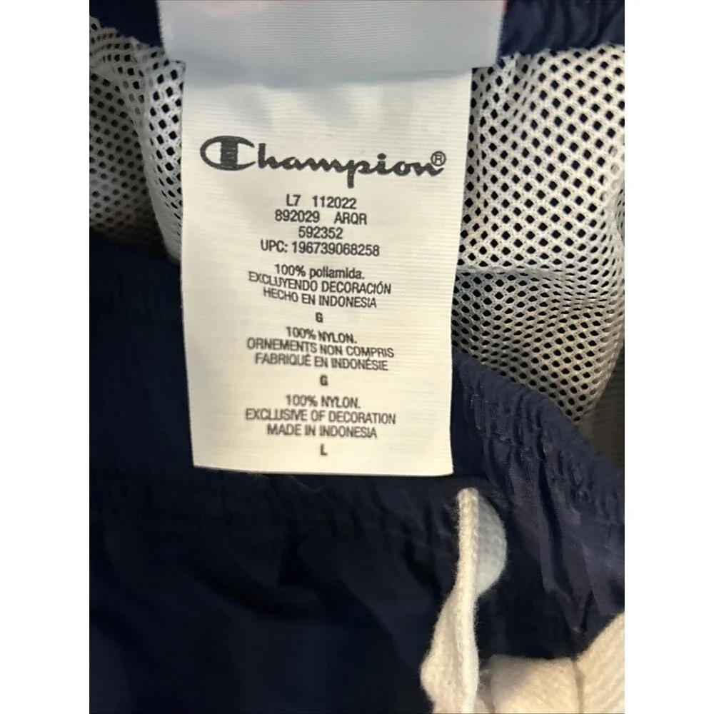 New Champion Swim Shorts Men Large Red White Blue 8